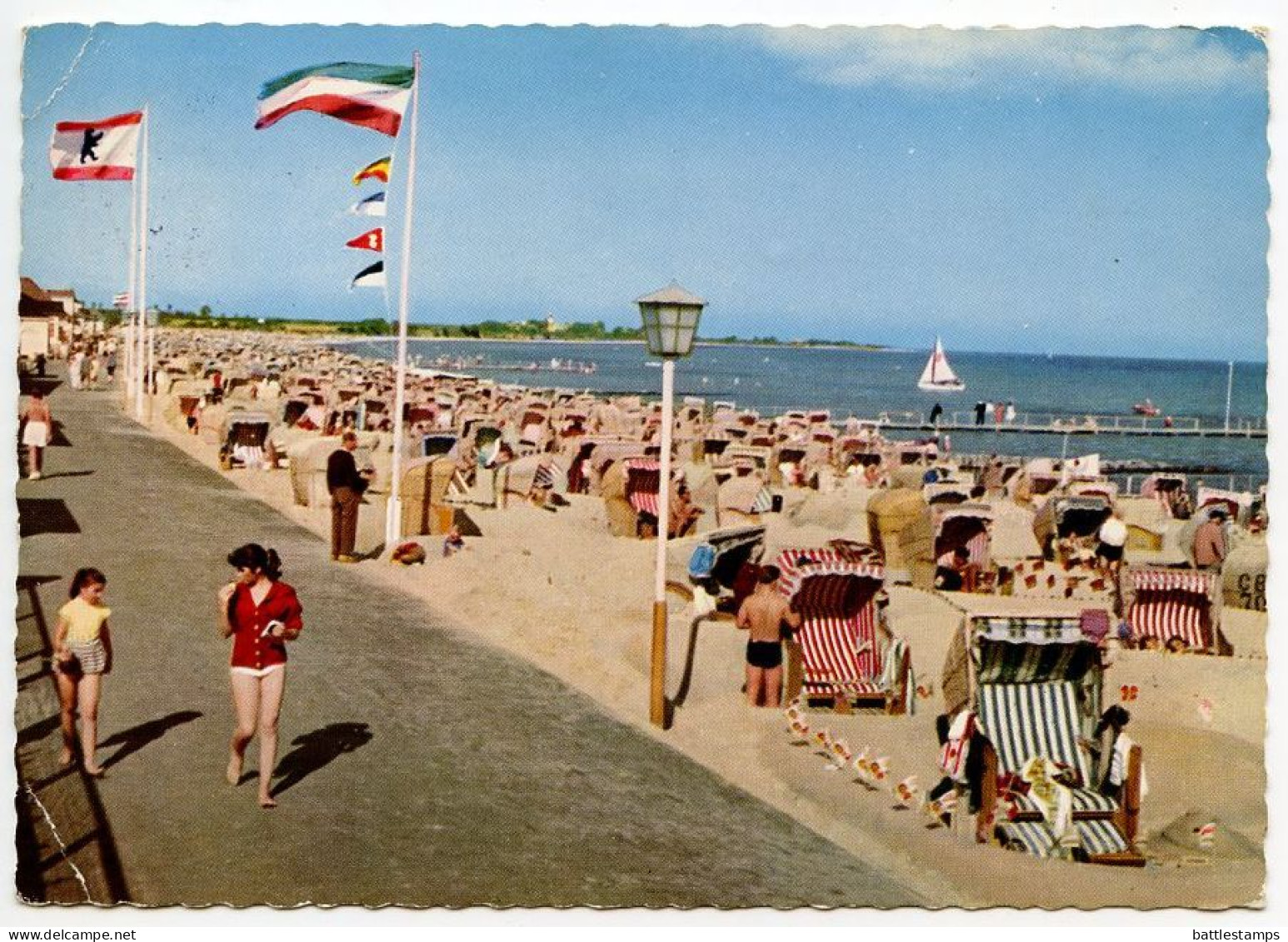 Germany, West 1958 Postcard Ostseebad Kellenhusen - Beach - Kellenhusen