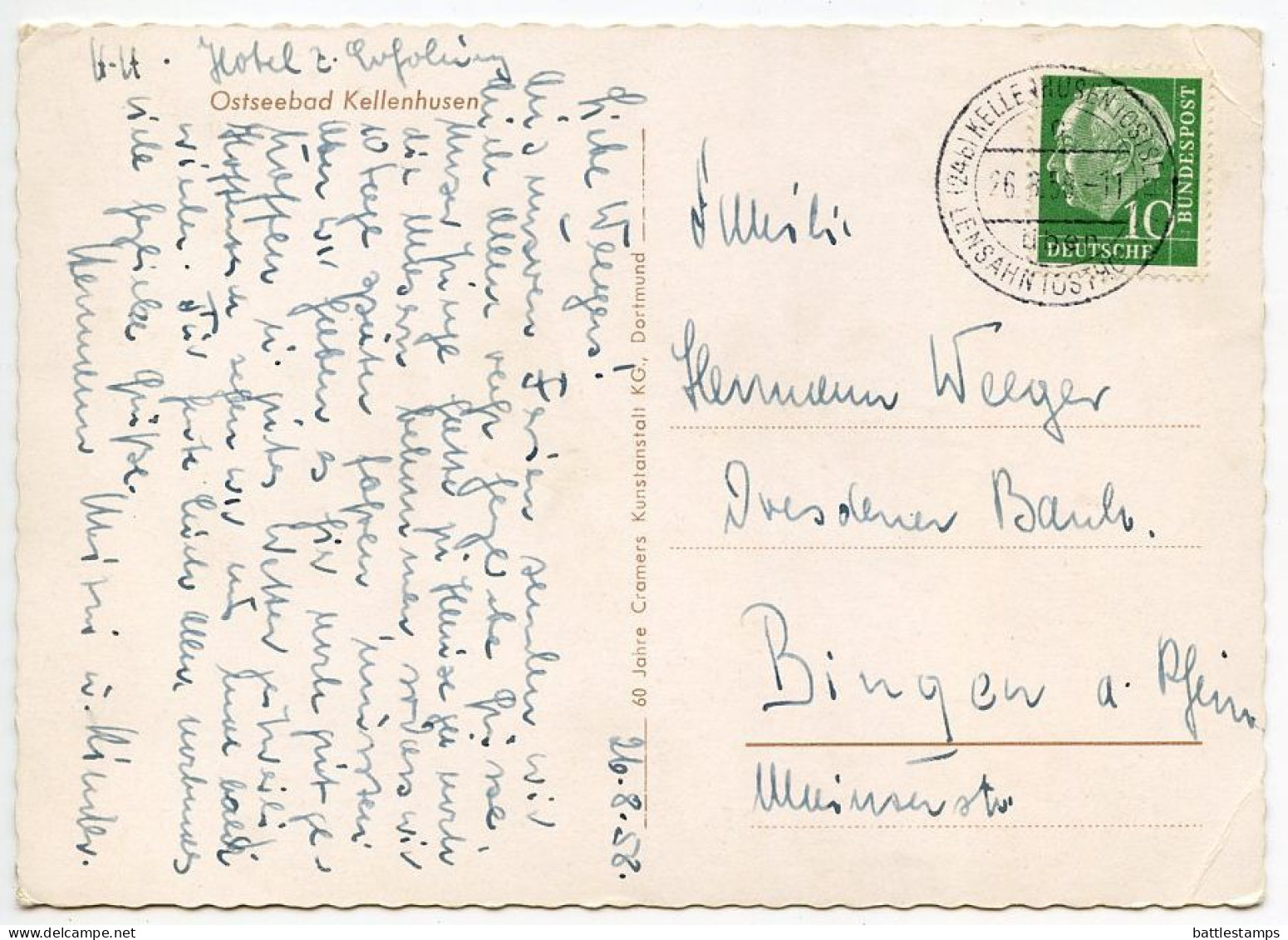 Germany, West 1958 Postcard Ostseebad Kellenhusen - Beach - Kellenhusen