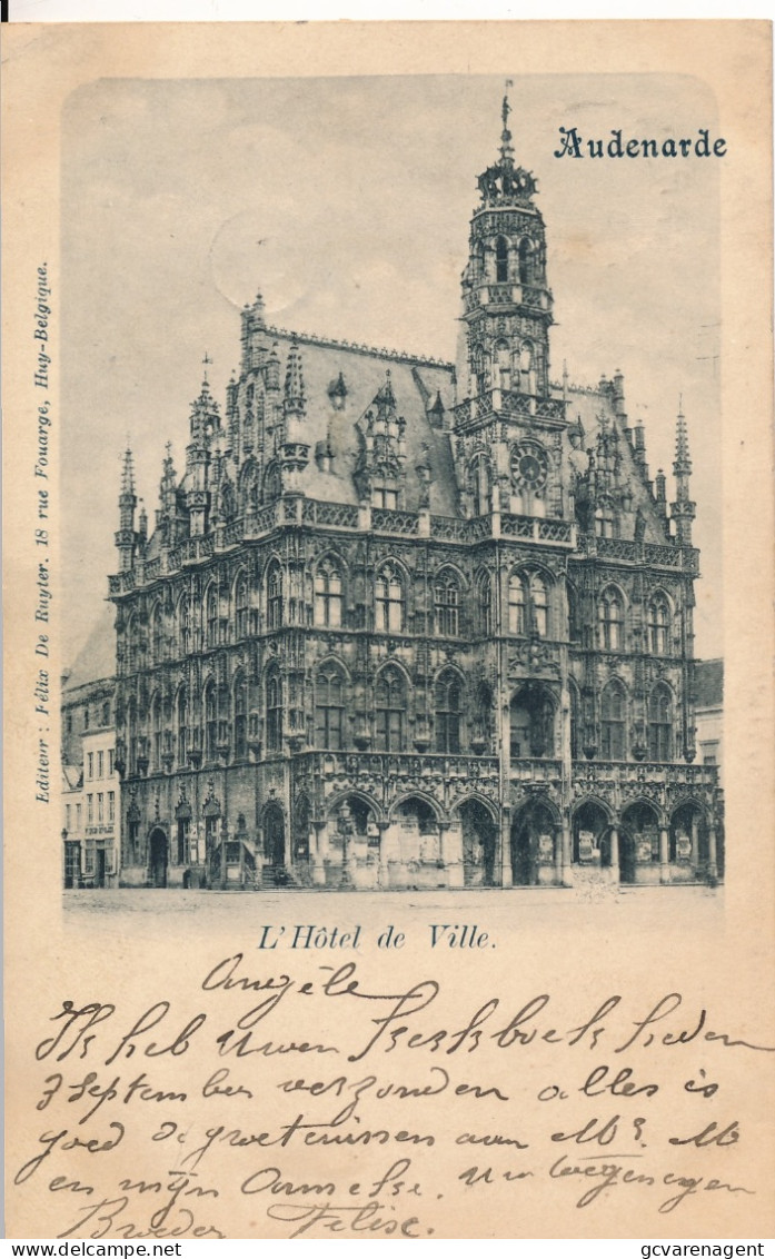 OUDENAARDE   L'HOTEL DE VILLE        2 SCANS - Oudenaarde