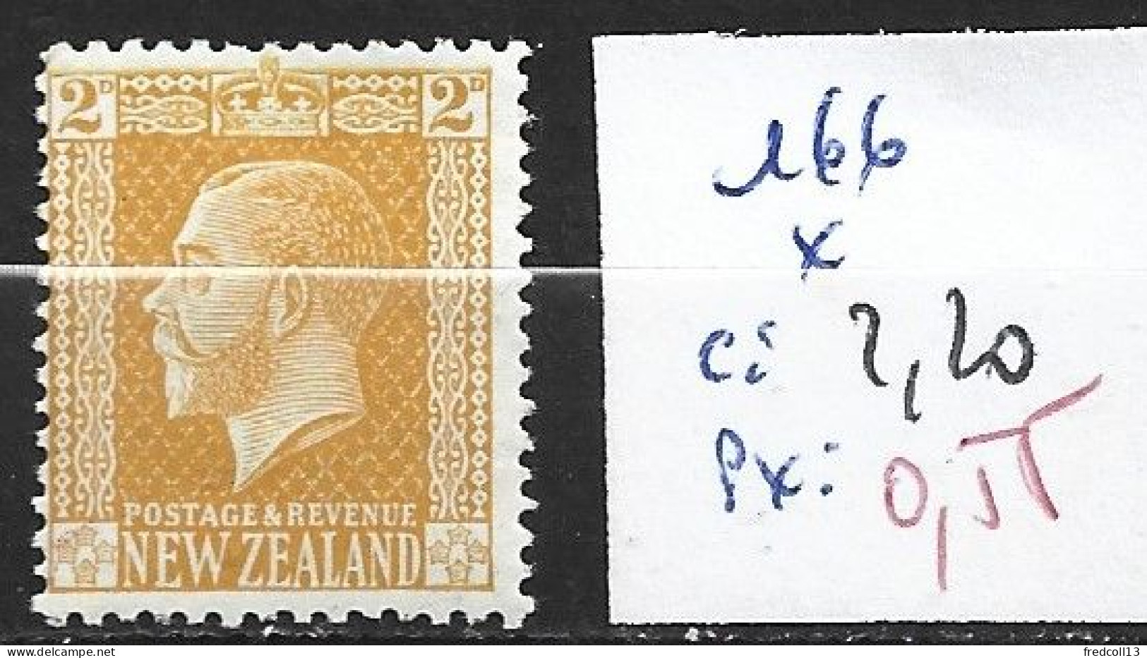 NOUVELLE-ZELANDE 166 * Côte 2.20 € - Unused Stamps