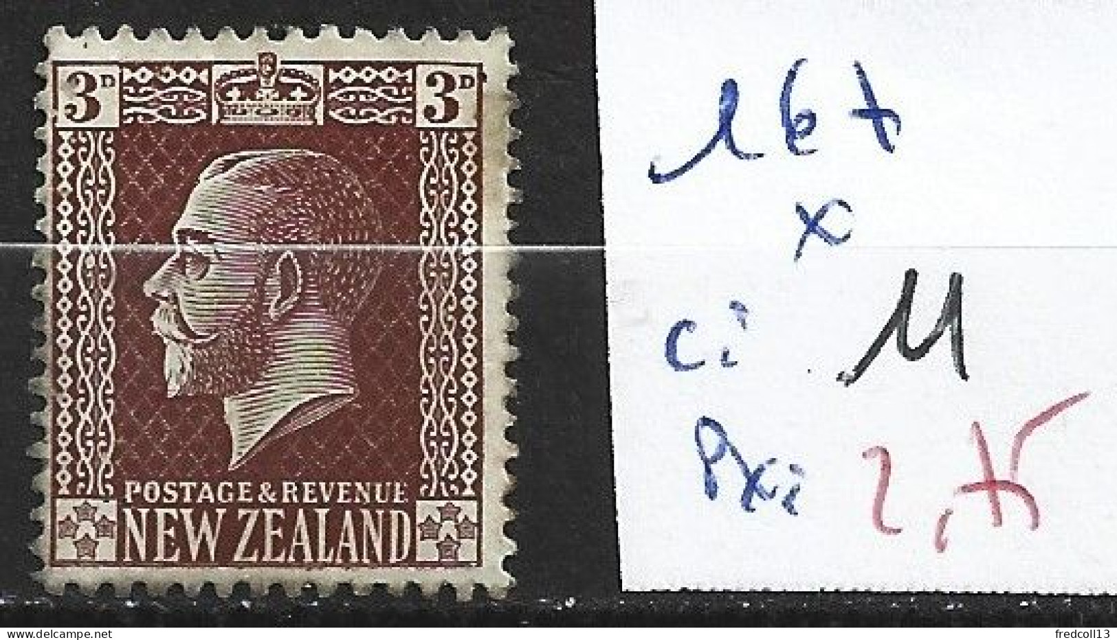 NOUVELLE-ZELANDE 167 * Côte 11 € - Unused Stamps