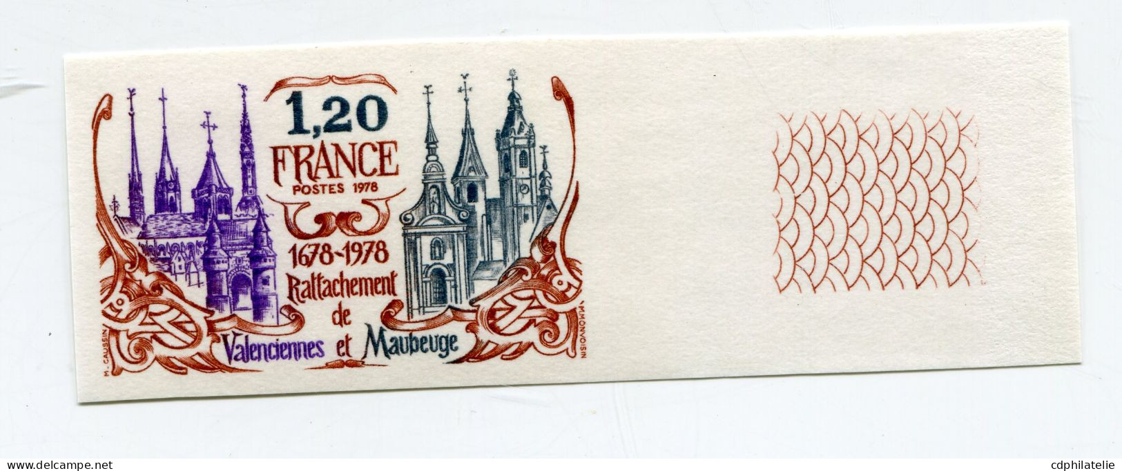 FRANCE N°2016 ** NON DENTELE 300e ANNIVERSAIRE DU RATTACHEMENT DE VALENCIENNES ET MAUBEUGE - 1971-1980