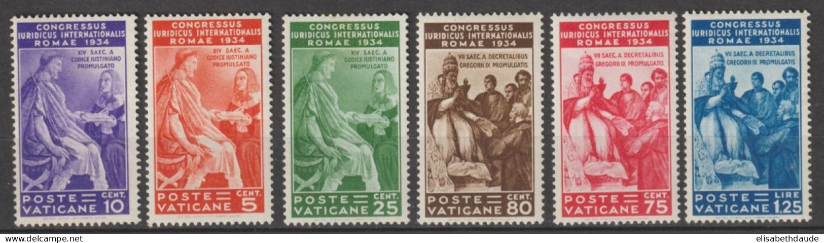 VATICAN - 1935 ANNEE COMPLETE - YVERT 66/71 * MH - COTE = 250 EUR. - Unused Stamps