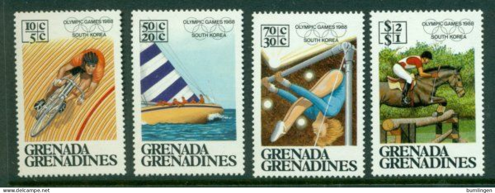 GRENADA - GRENADINES 1986 Mi 812-15** Olympic Summer Games, Seoul [B312] - Summer 1988: Seoul