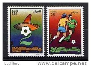 ALGERIE 1986, FOOTBALL MEXICO 86, 2 Valeurs, NEUFS / MINT. R058 - 1986 – Mexico