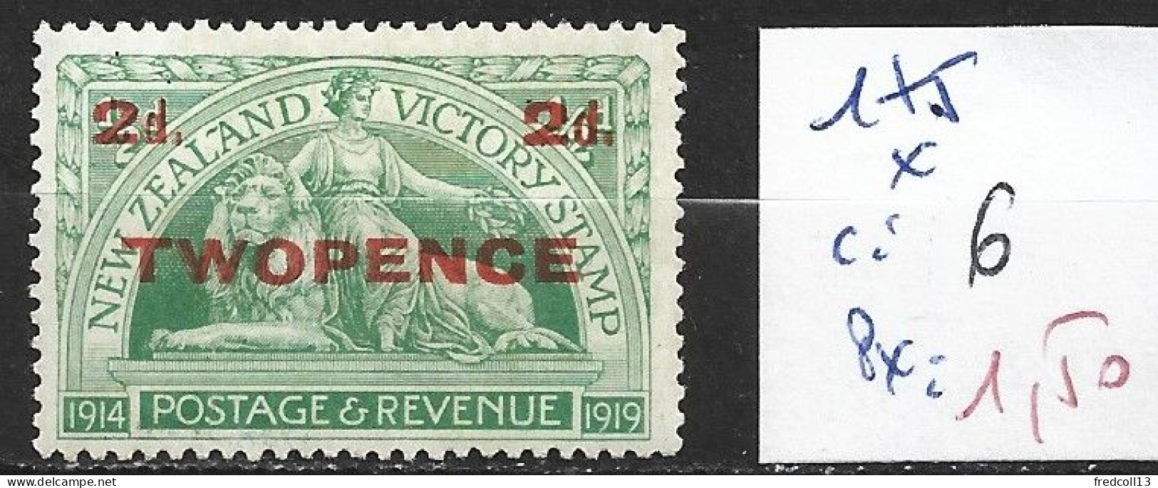 NOUVELLE-ZELANDE 175 * Côte 6 € - Unused Stamps