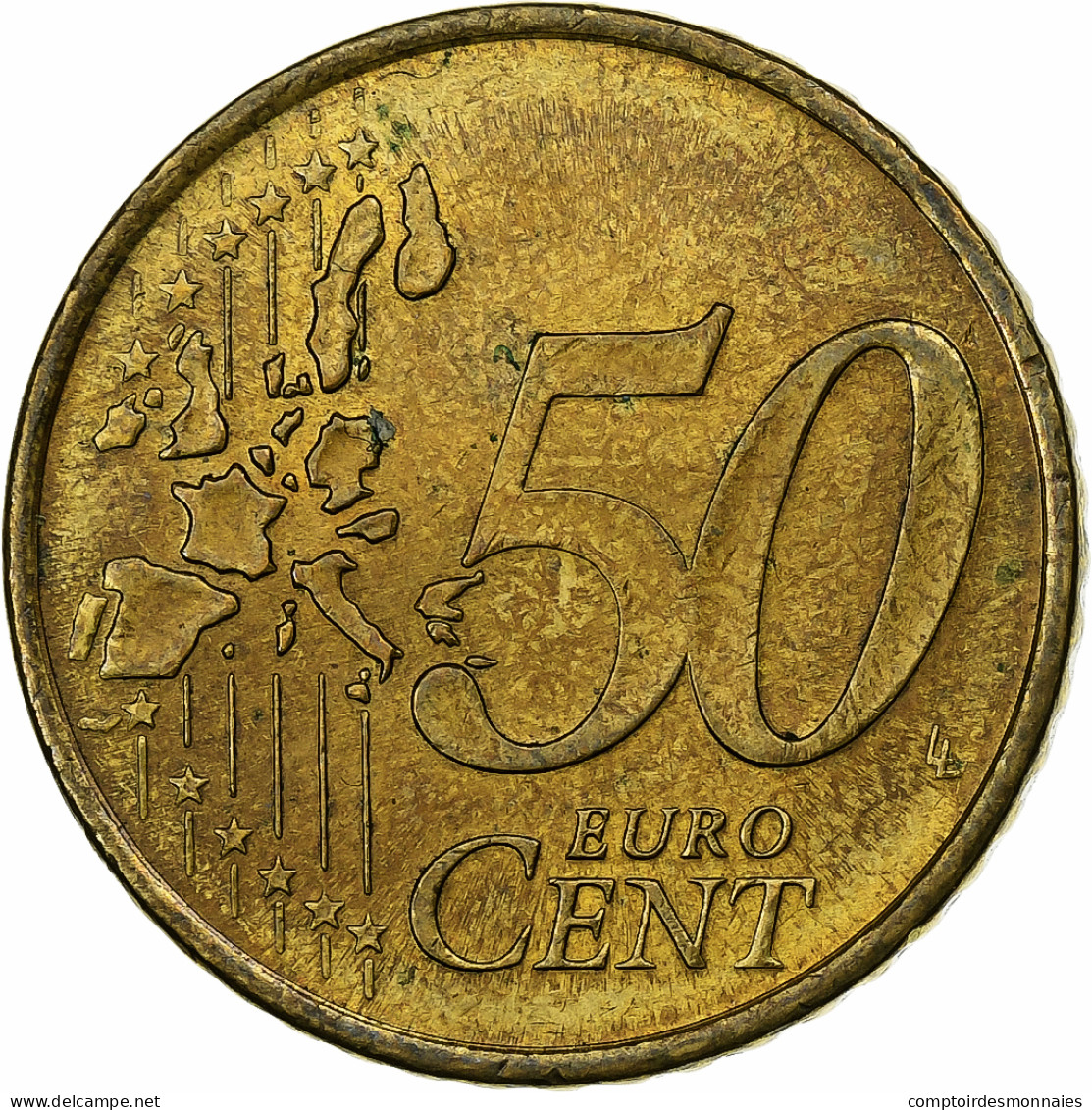 République Fédérale Allemande, 50 Euro Cent, Error Mule / Hybrid 1 Euro - Errores Y Curiosidades