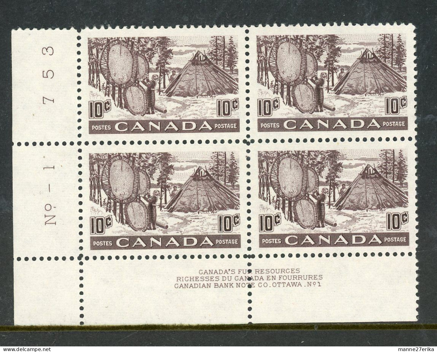 Canada MNH 1950 "Fur Resources" - Ungebraucht