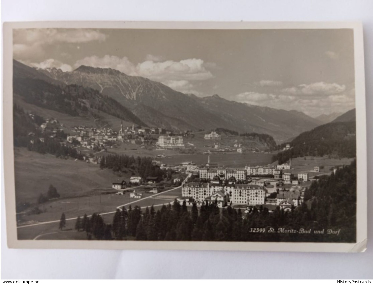 St. Moritz GR, Bad Und Dorf, Gesamtansicht, 1929 - Saint-Moritz