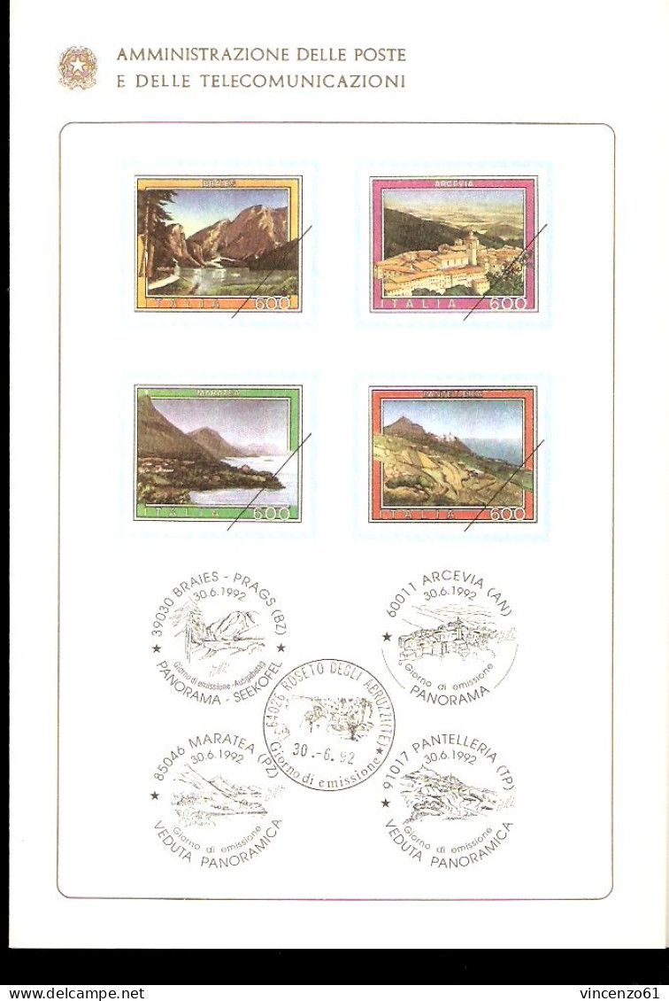 1992 BOLLETTINO Turistica. 19ª Serie. MARATEA, PANTELLERIA, ARCEVIA BRALES - Otros & Sin Clasificación