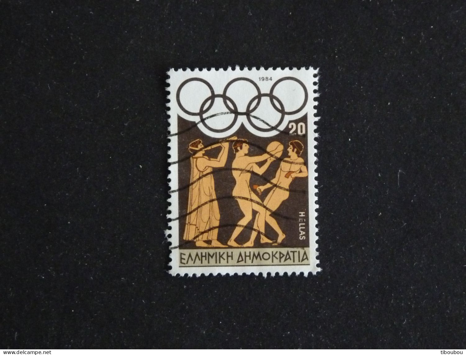 GRECE GREECE HELLAS YT 1537 OBLITERE - JEUX OLYMPIQUES LOS ANGELES DISCOBOLE - Used Stamps