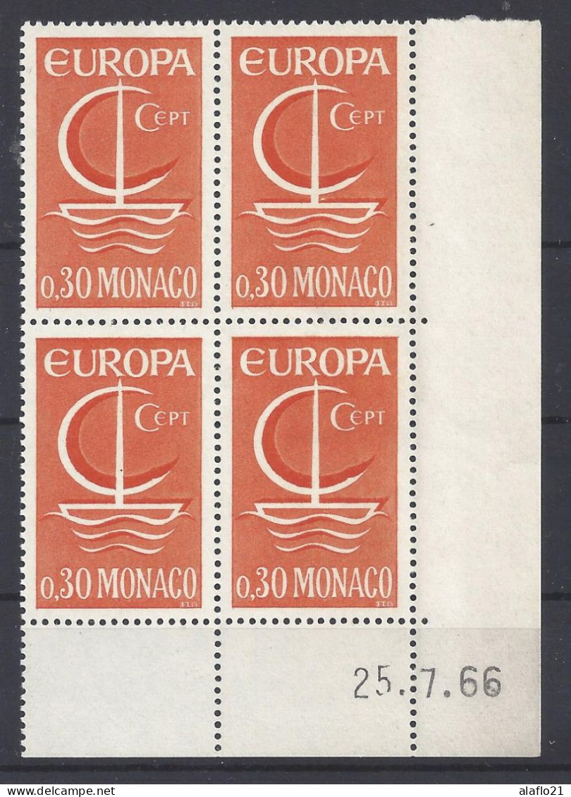 MONACO - N° 698 - EUROPA - Bloc De 4 COIN DATE - NEUF SANS CHARNIERE - 25/7/66 - Nuevos