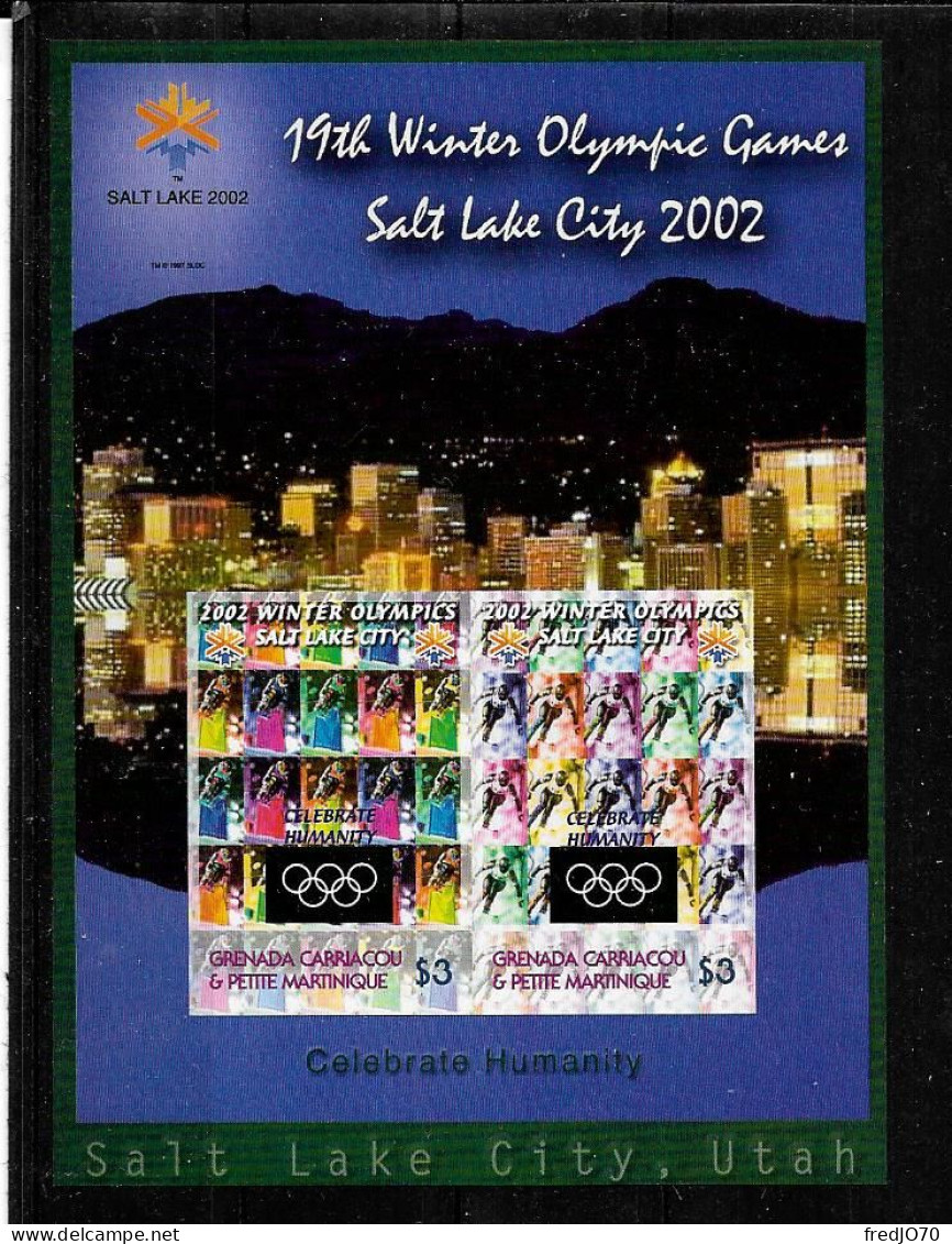 Grenada Bloc Non Dentelé Imperf JO 02 ** - Inverno2002: Salt Lake City