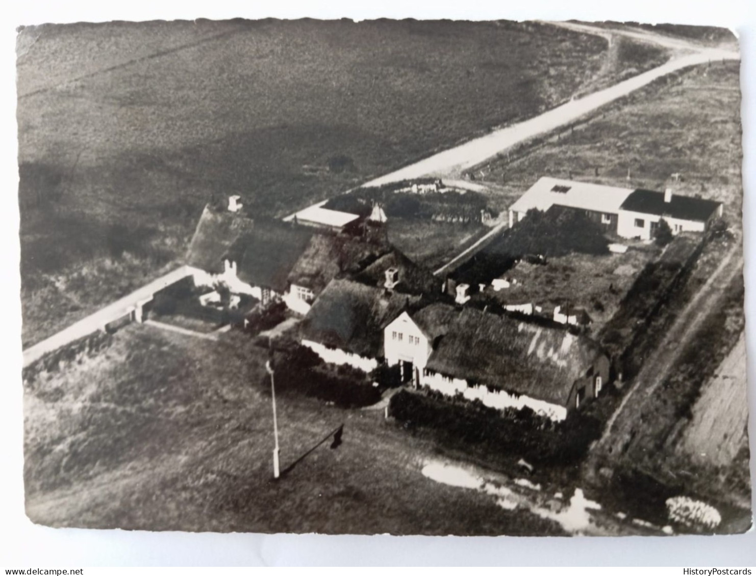 Witthus, Wenningstedt, Sylt, Teestube, Luftbild, 1958 - Sylt