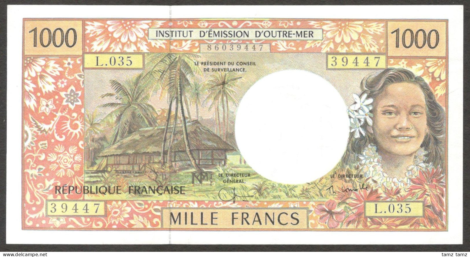 Republic Francaise French Pacific Territories 1,000 1000 Francs P-2h 2000-2003 - Territoires Français Du Pacifique (1992-...)