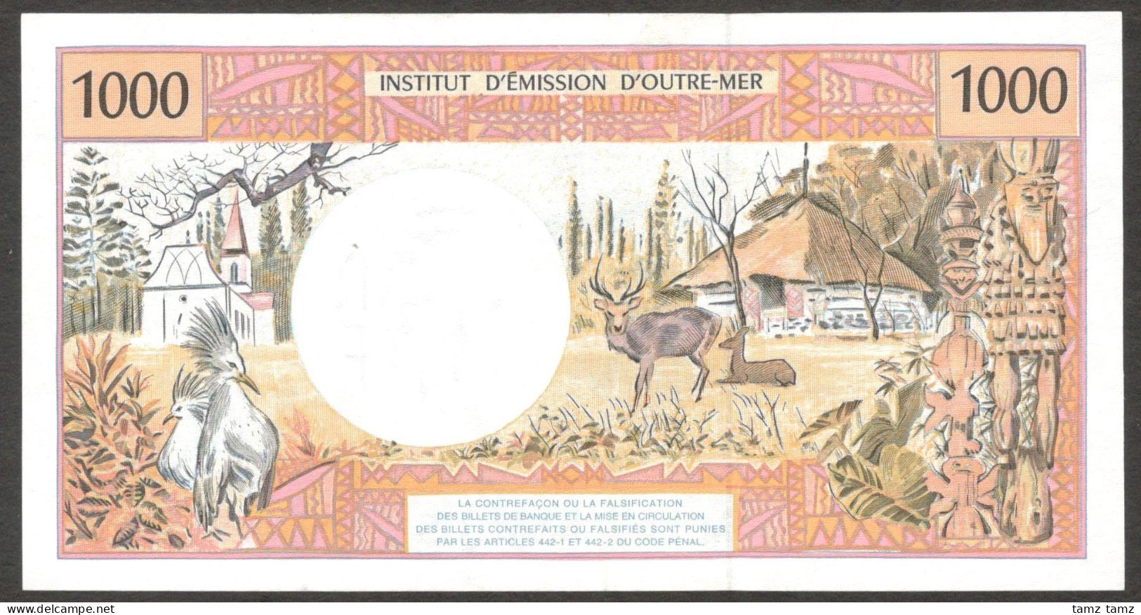 Republic Francaise French Pacific Territories 1,000 1000 Francs P-2h 2000-2003 - French Pacific Territories (1992-...)