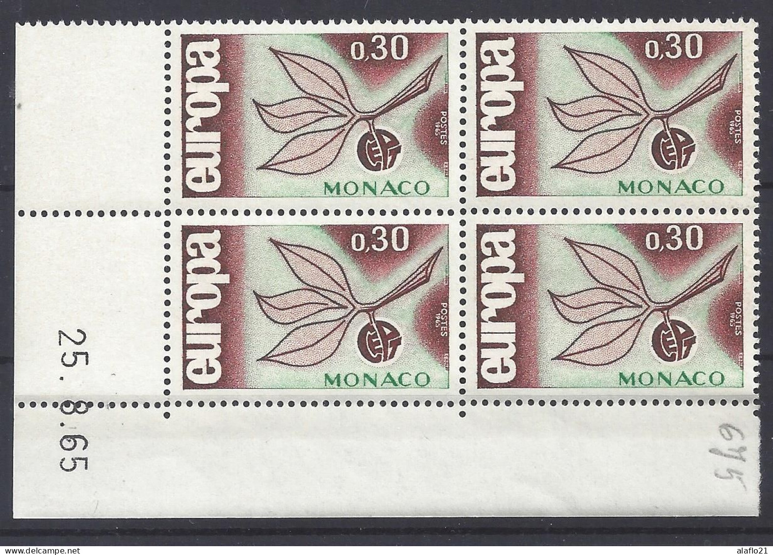 MONACO - N° 675 - EUROPA - Bloc De 4 COIN DATE - NEUF SANS CHARNIERE - 25/8/65 - Ungebraucht