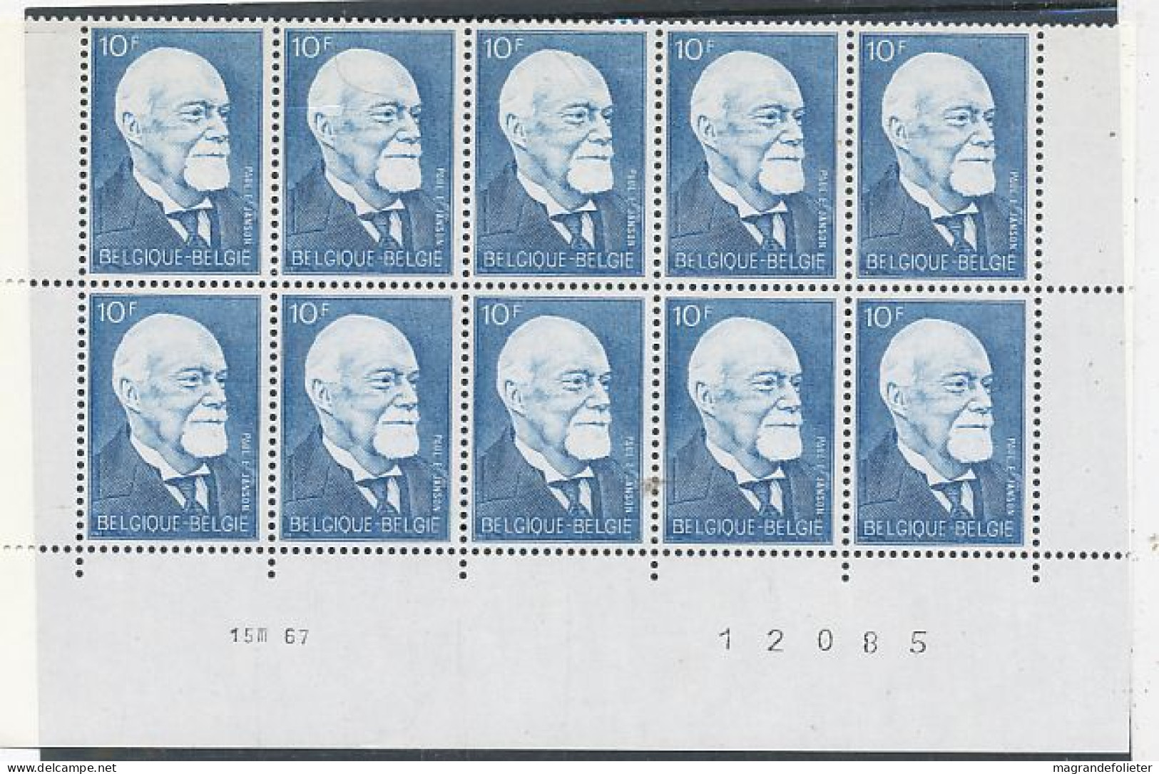 TIMBRE STAMP ZEGEL BELGIQUE 10 X 1414  Xx - 1961-1970