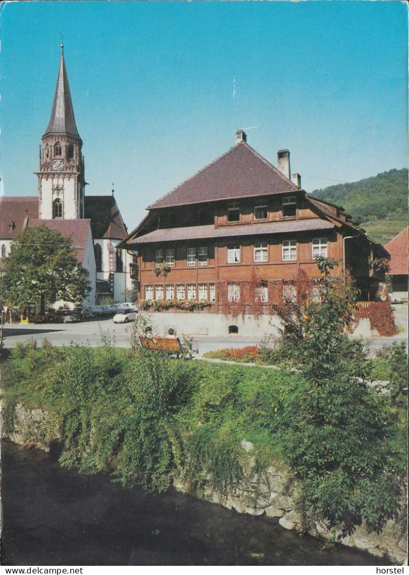 D-79286 Glottertal - Schwarzwald - Straßenansicht Mit Kirche -  Cars - VW-Cabrio - Nice Stamp - Glottertal