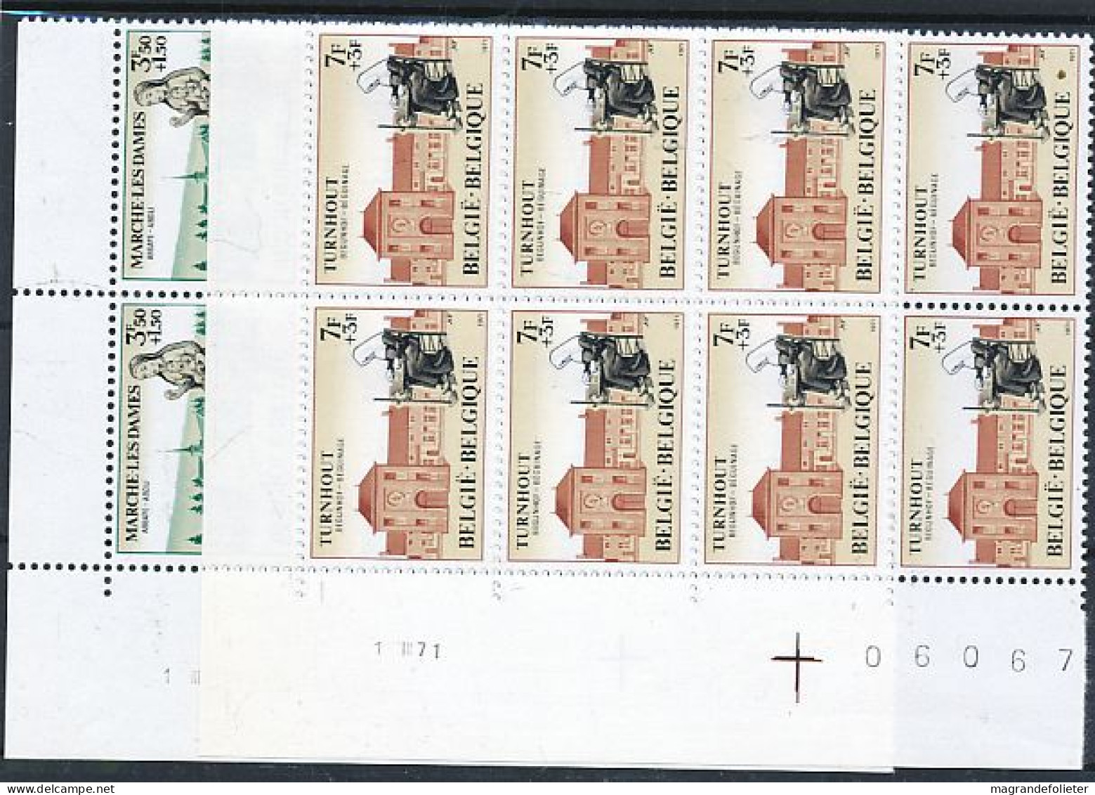 TIMBRE STAMP ZEGEL BELGIQUE  8 X 1571-72  Xx - 1961-1970