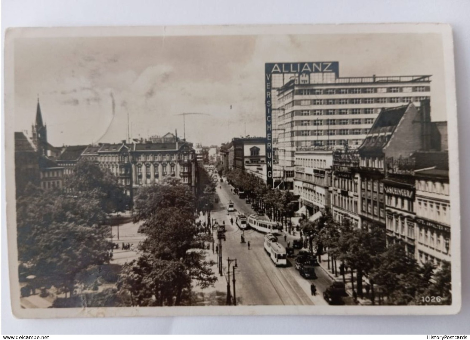 Berlin, Saarlandstraße (Stresemannstraße), Straßenbahn, Verkehr, Allianz-Haus, 1935 - Kreuzberg