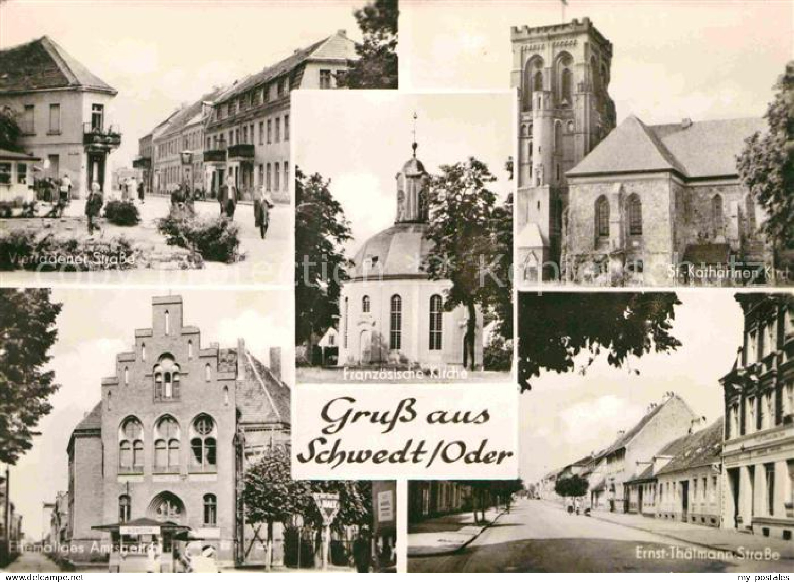 72703439 Schwedt Oder Vierradener Strasse Kirche Ernst Thaelmann Strasse Ehemali - Schwedt