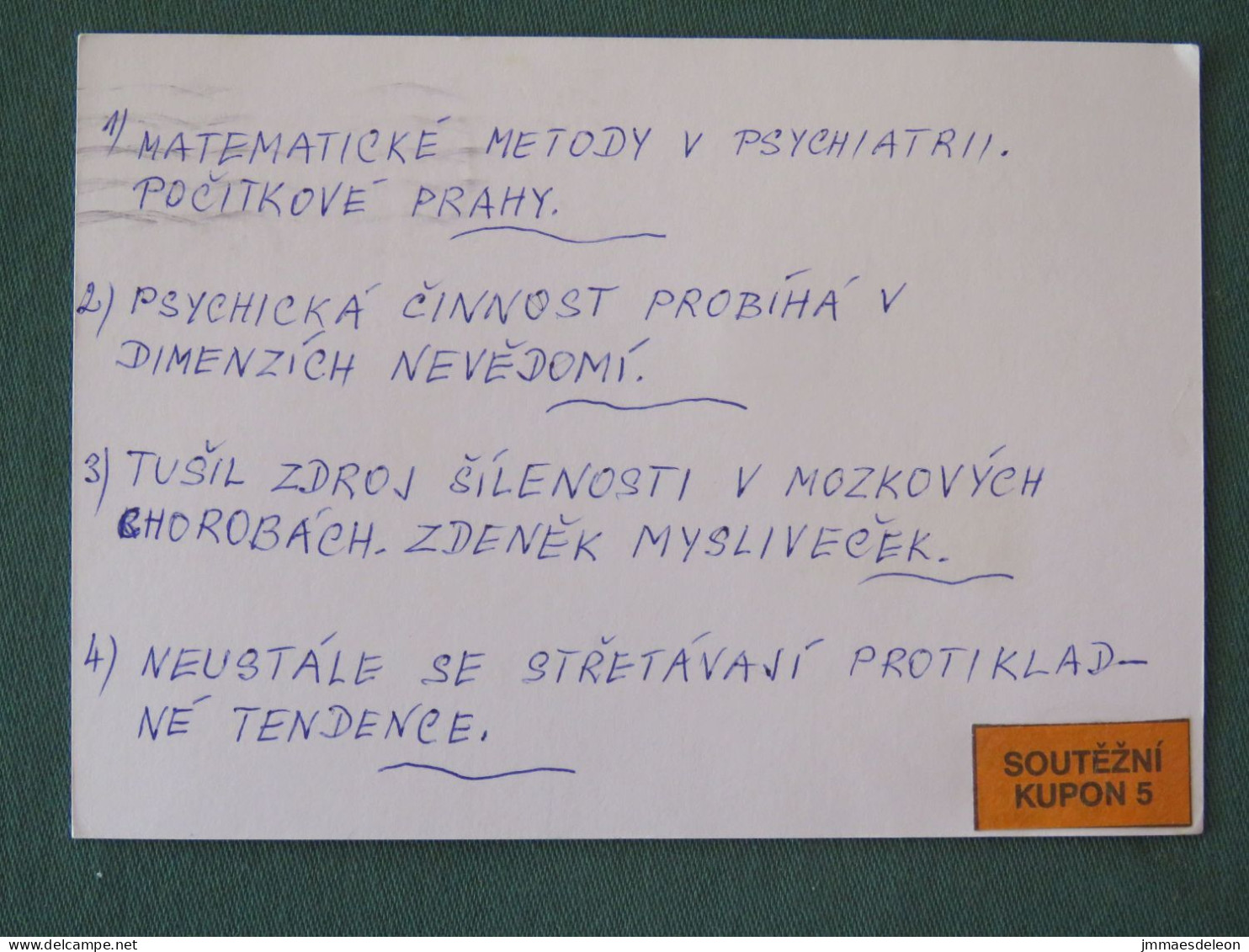 Czech Republic 2001 Stationery Postcard 5.40 Kcs Prague Sent Locally - Lettres & Documents