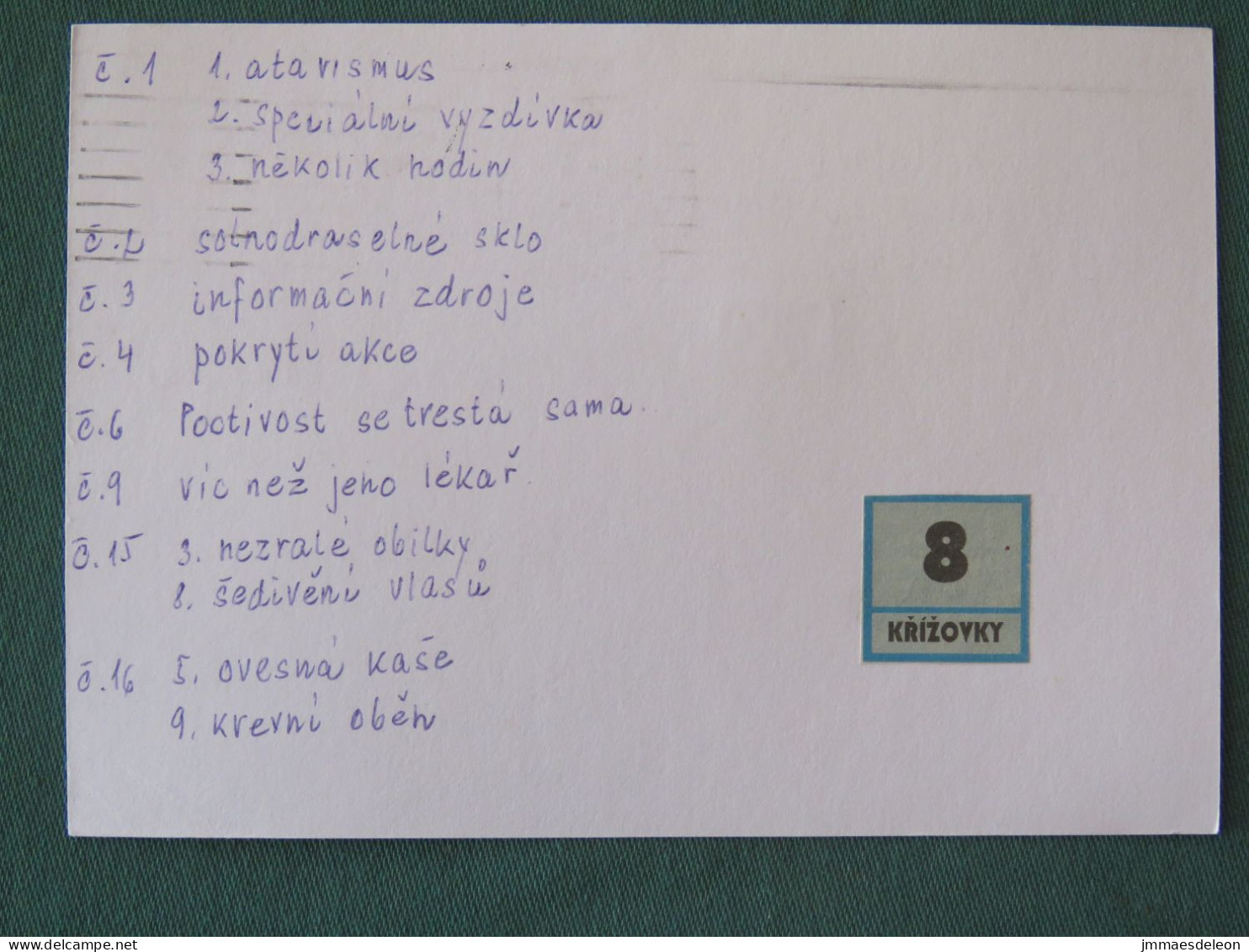 Czech Republic 2001 Stationery Postcard 5.40 Kcs Prague Sent Locally - Lettres & Documents