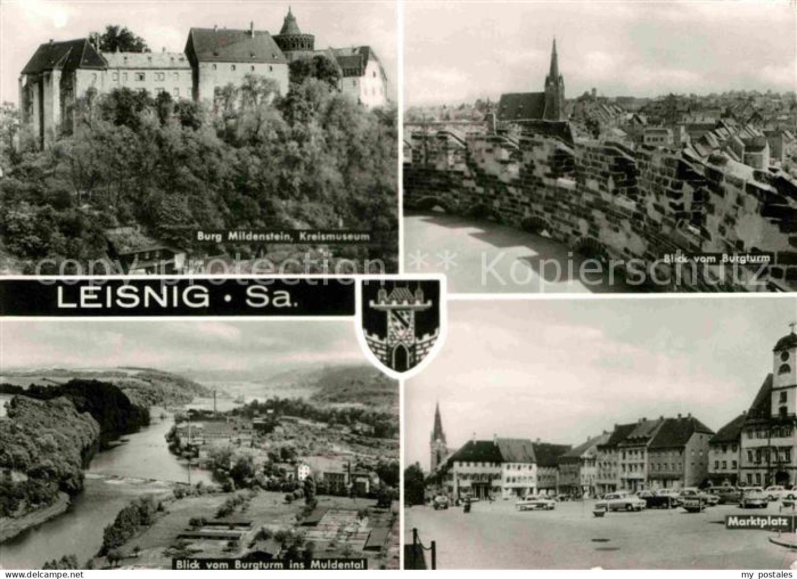 72703411 Leisnig Burg Mildenstein Museum Stadtbild Mit Kirche Marktplatz Panoram - Leisnig