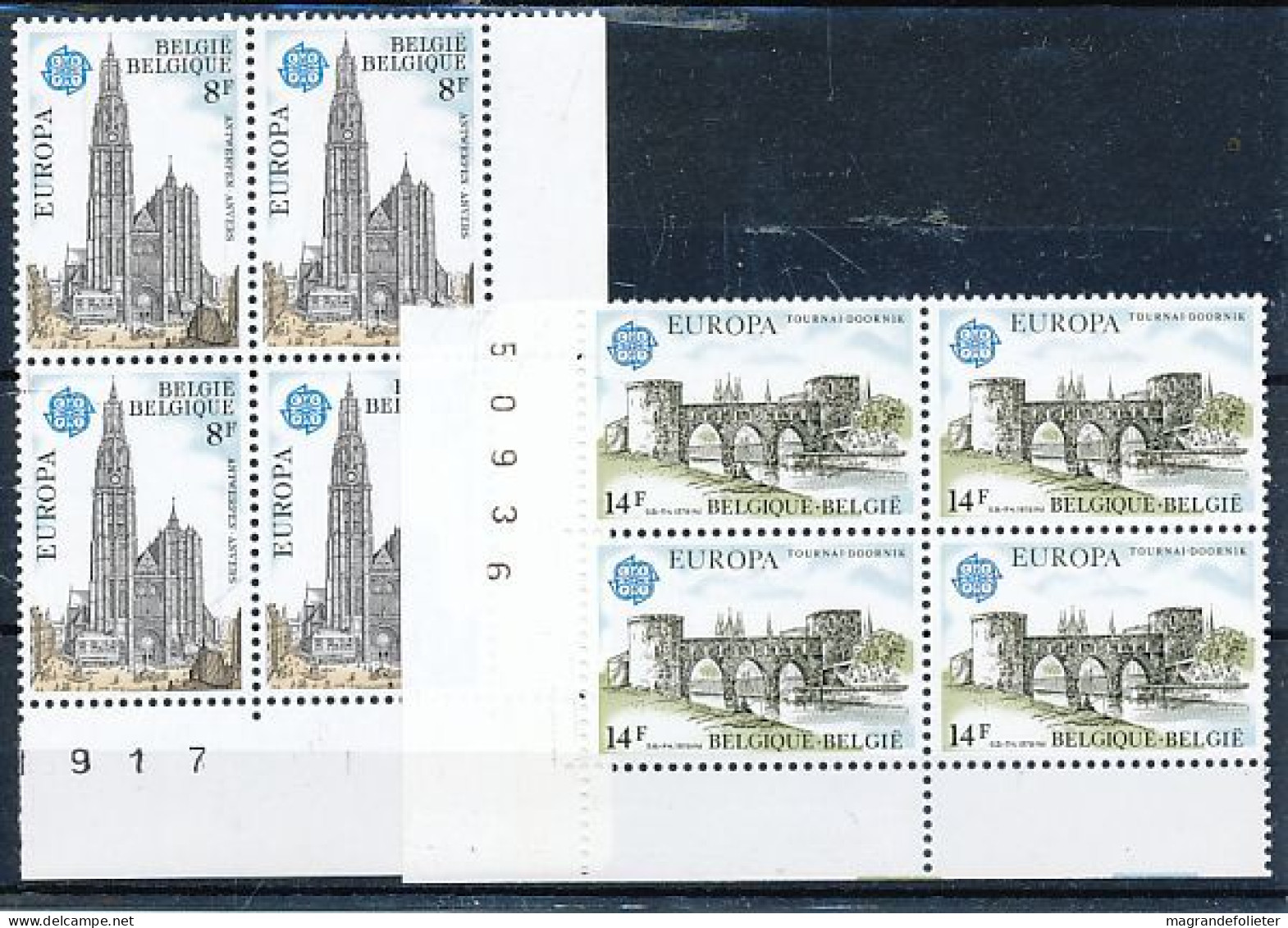 TIMBRE STAMP ZEGEL BELGIQUE  4 X 1891-92  Xx - 1961-1970