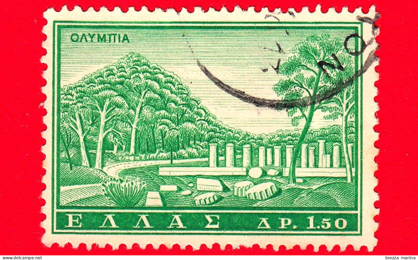 GRECIA - HELLAS - Usato - 1961 - Turismo - Antica Olimpia - 1.50 - Usados