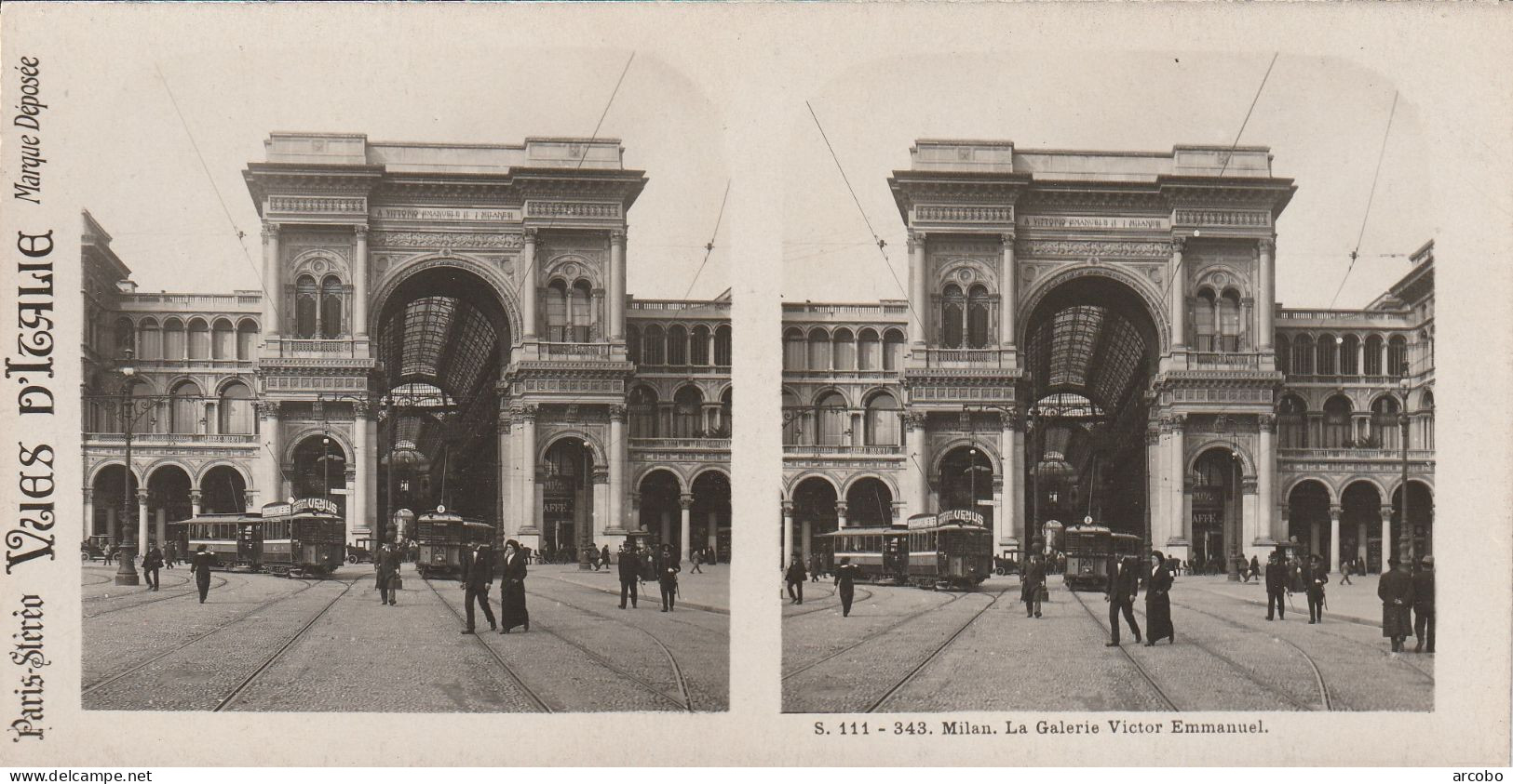 Milan La Galerie Victor Emmanuel - Stereoscope Cards