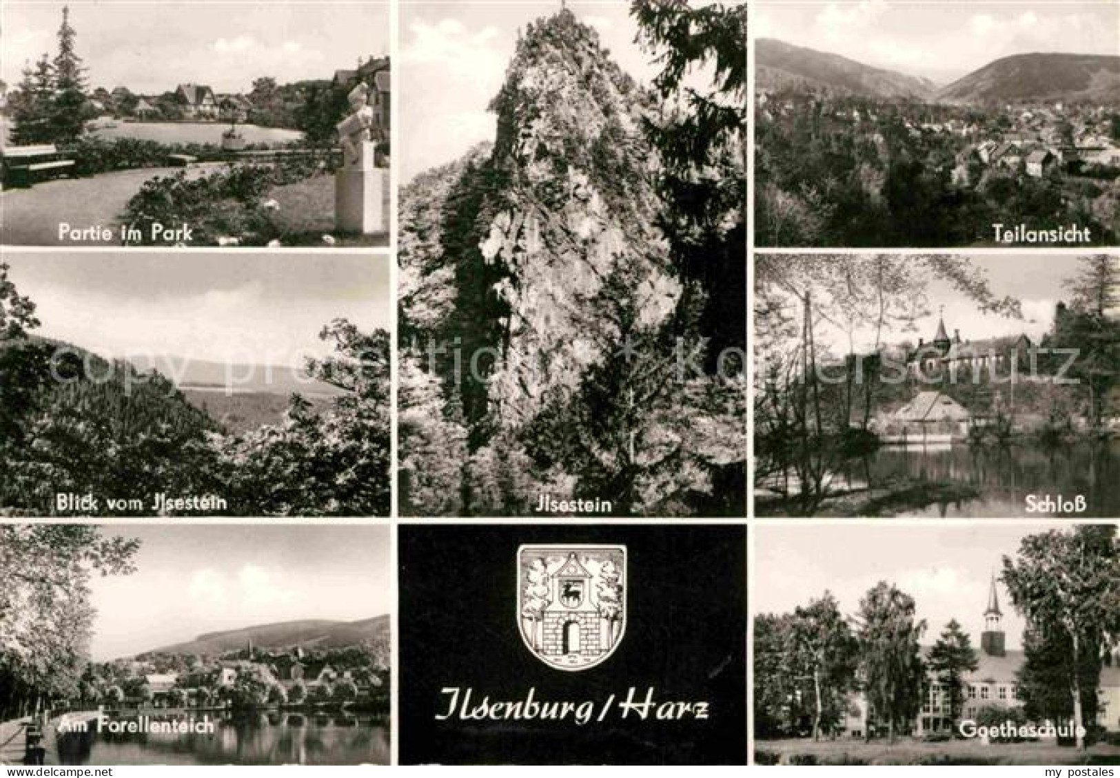 72700928 Ilsenburg Harz Schloss Goetheschule Blick Vom Ilsestein Park  Ilsenburg - Ilsenburg