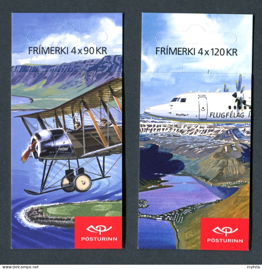 RC 27053 ISLANDE COTE 18€ N° C1162 / C1164 AVIONS SERVICES AERIENS ISLANDAIS CARNETS COMPLETS NEUF ** MNH - Booklets