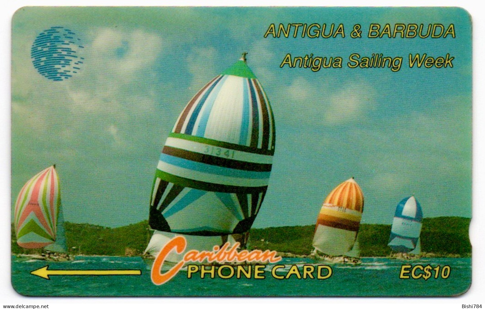 Antigua & Barbuda - Antigua Sailing Week $10 - 13CATA (white Strip) - Antigua U. Barbuda