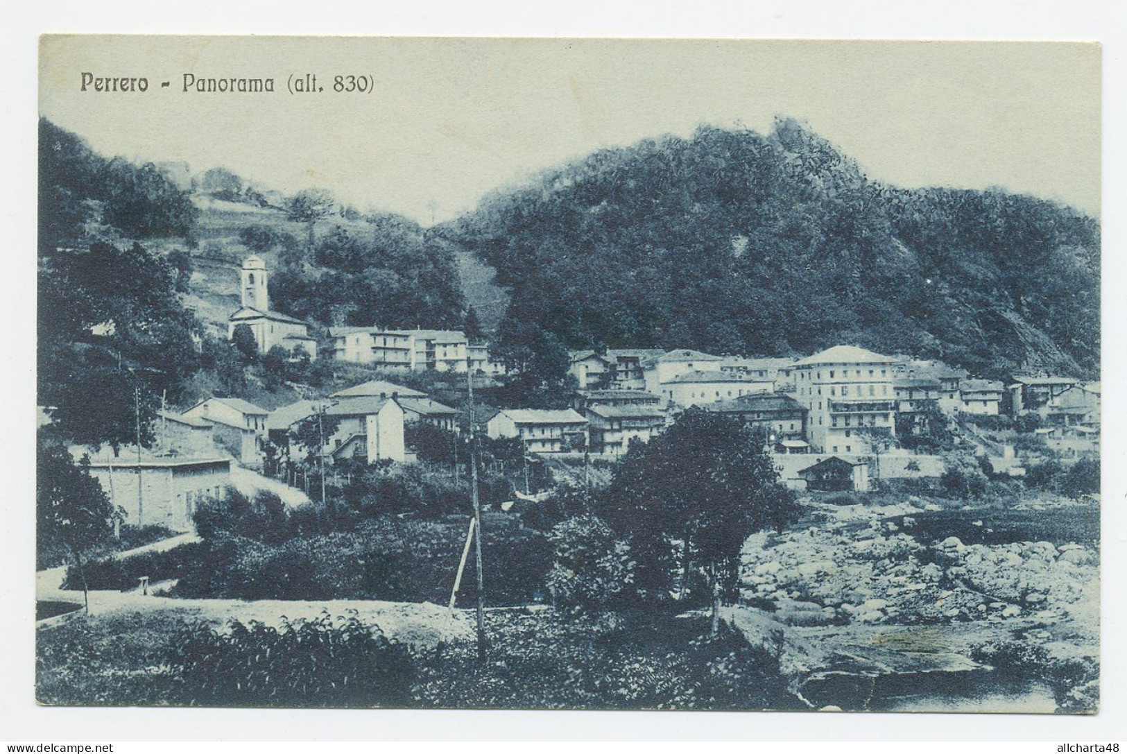 D6238] PERRERO Torino PANORAMA Viaggiata 1933 - Mehransichten, Panoramakarten