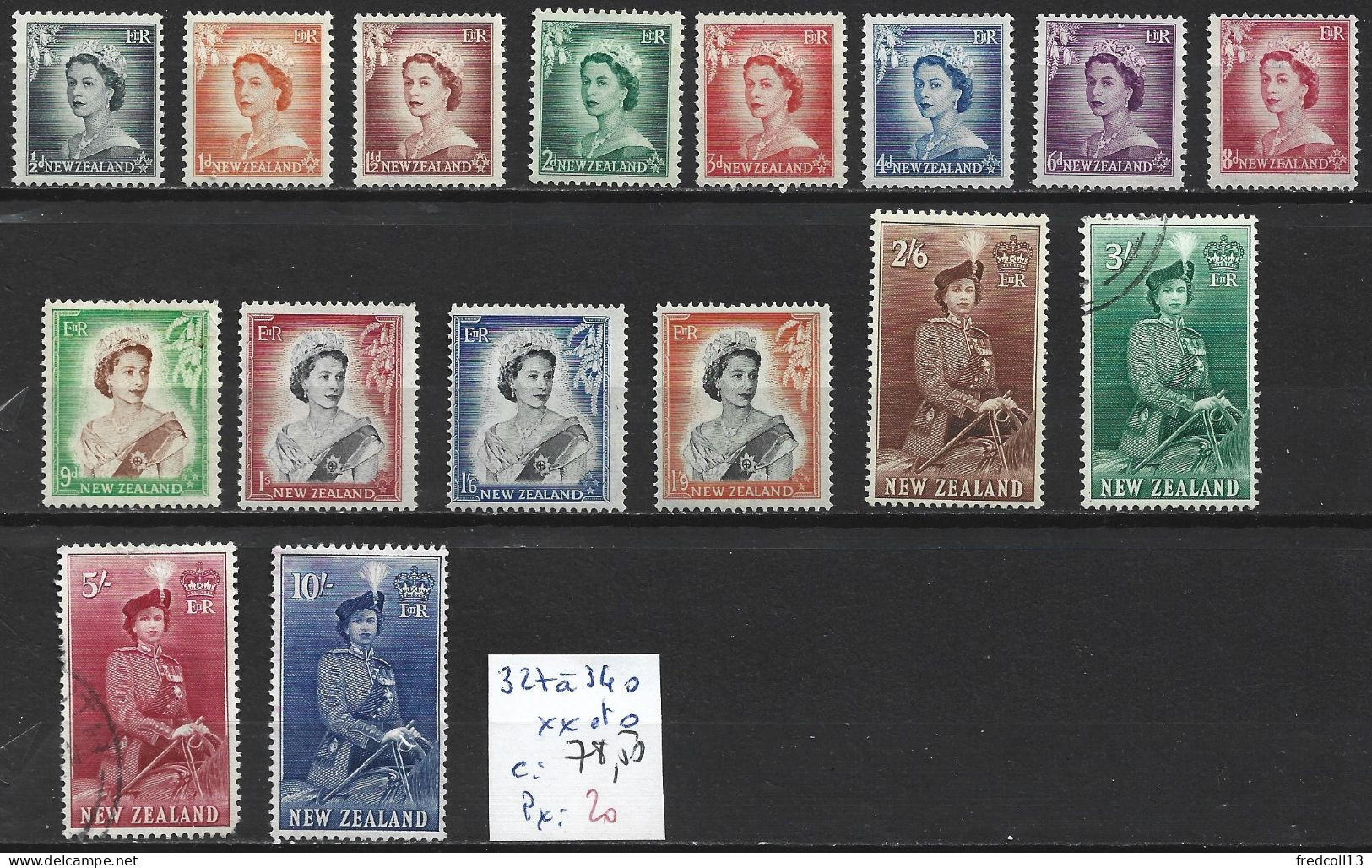 NOUVELLE-ZELANDE 327 à 40 **  ( 338-339-340 Oblitérés ) Côte 78.50 € - Unused Stamps