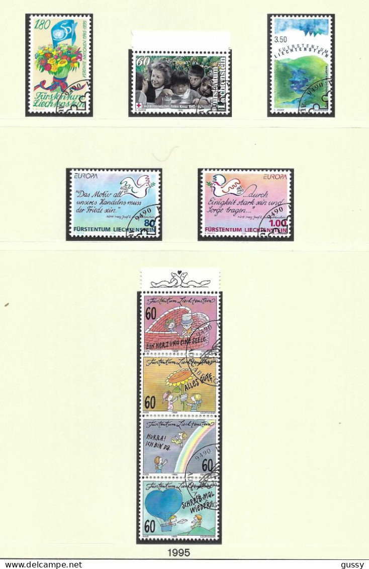 LIECHTENSTEIN  Ca.1992-94: Lot De Timbres Oblitérés PJ, TB Qualité - Gebraucht