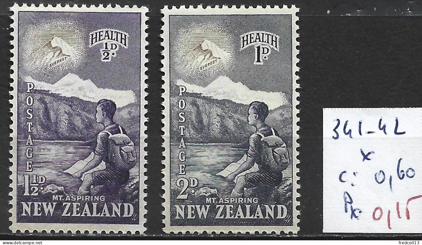 NOUVELLE-ZELANDE 341-42 * Côte 0.60 € - Unused Stamps