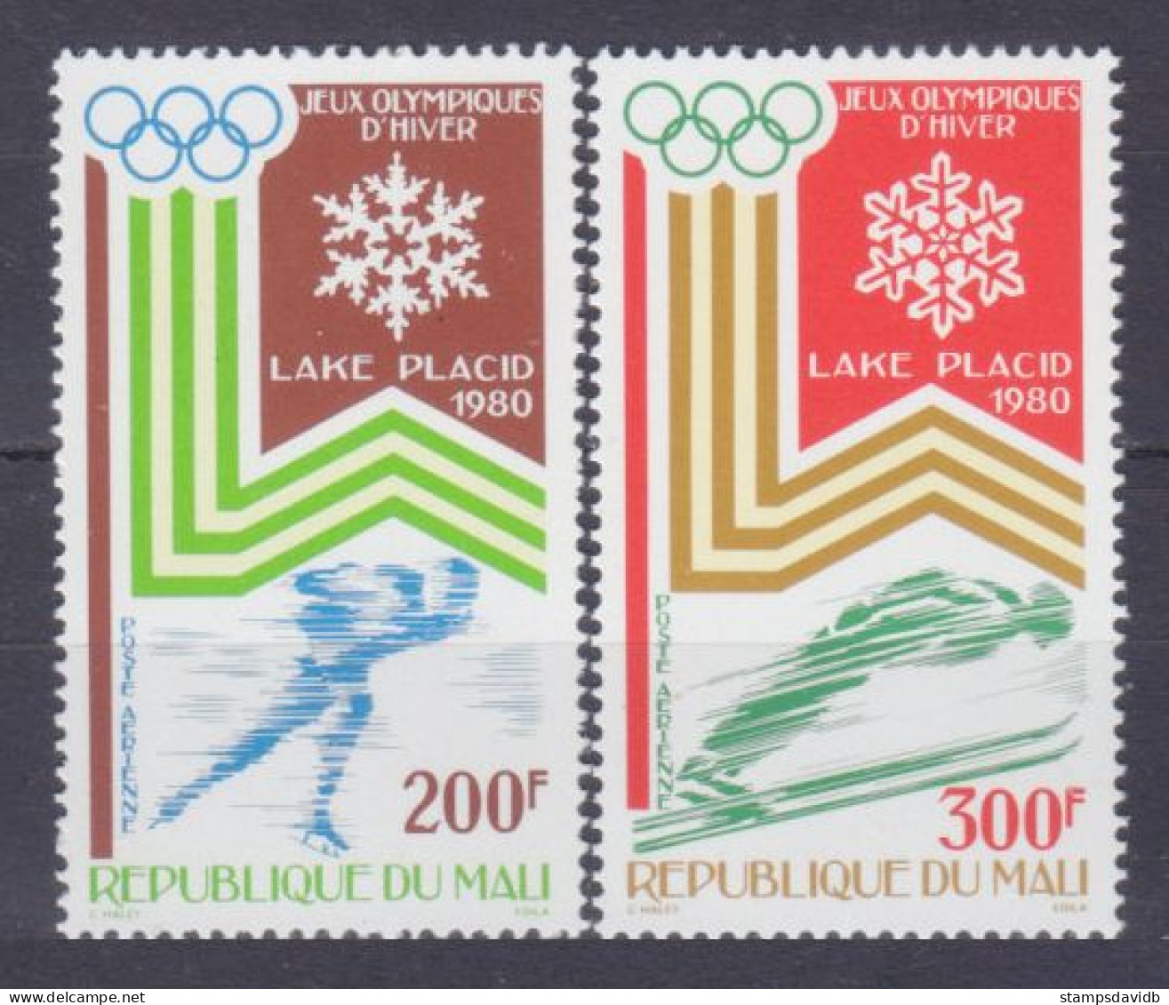 1980 Mali 749-750 1980 Olympic Games In Lake Placid 3,00 € - Hiver 1980: Lake Placid