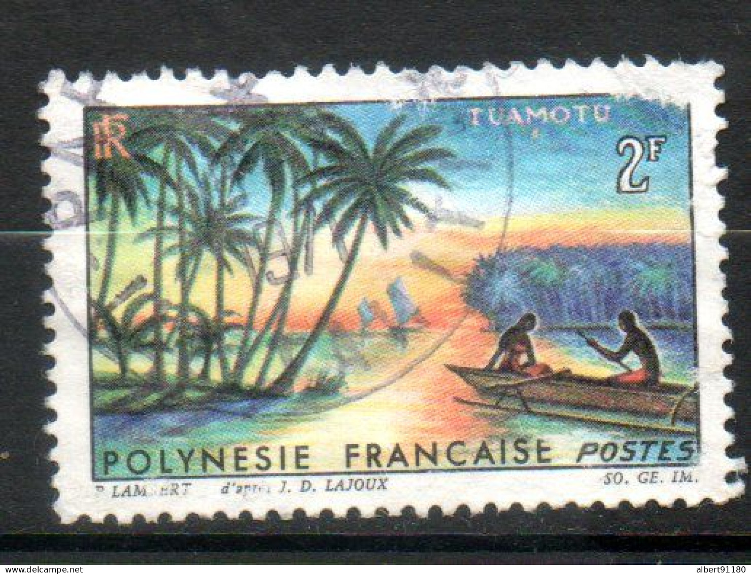 POLYNESIE Paysage ( Tuamotu) 1964 N° 30 - Usados