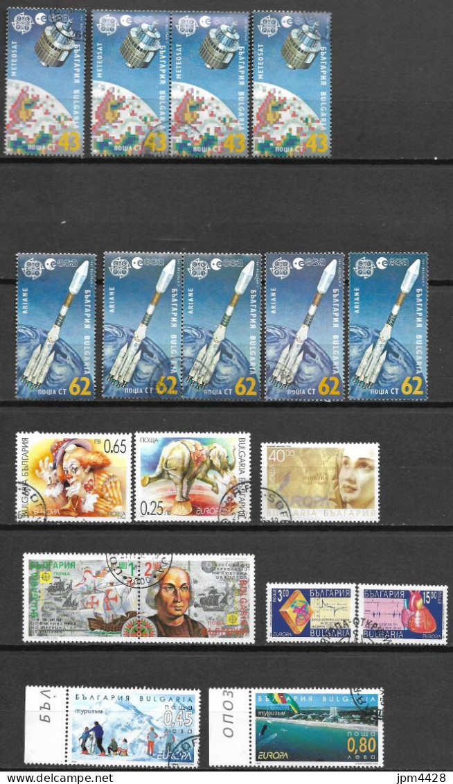 Bulgarie Europa Lot 45 Timbres  Oblitérés, Et 1 Enveloppe - Collections, Lots & Séries