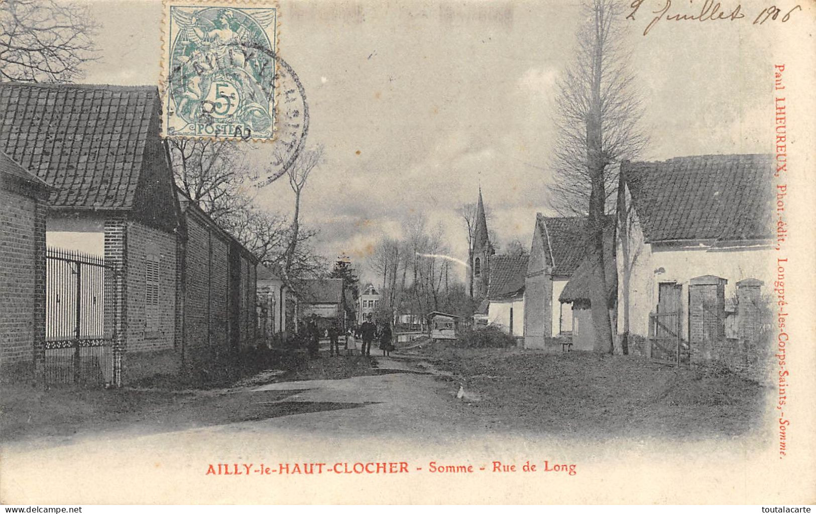 CPA 80 AILLY LE HAUT CLOCHER RUE DE LONG - Ailly Le Haut Clocher