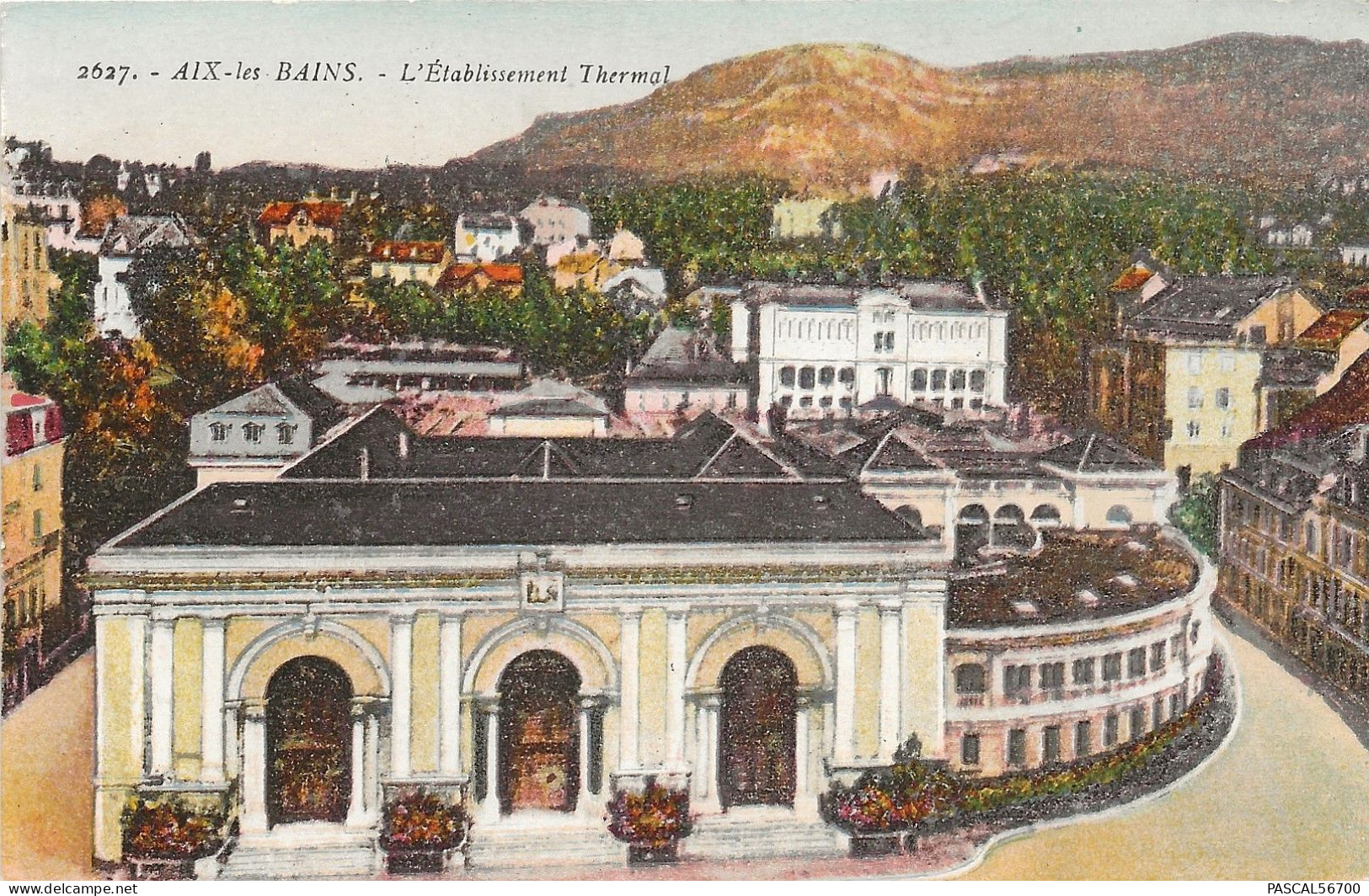 CPA AIX LES BAINS - ETABLISSEMENT THERMAL ***COLORISEE PEU COURANTE*** - Aix Les Bains