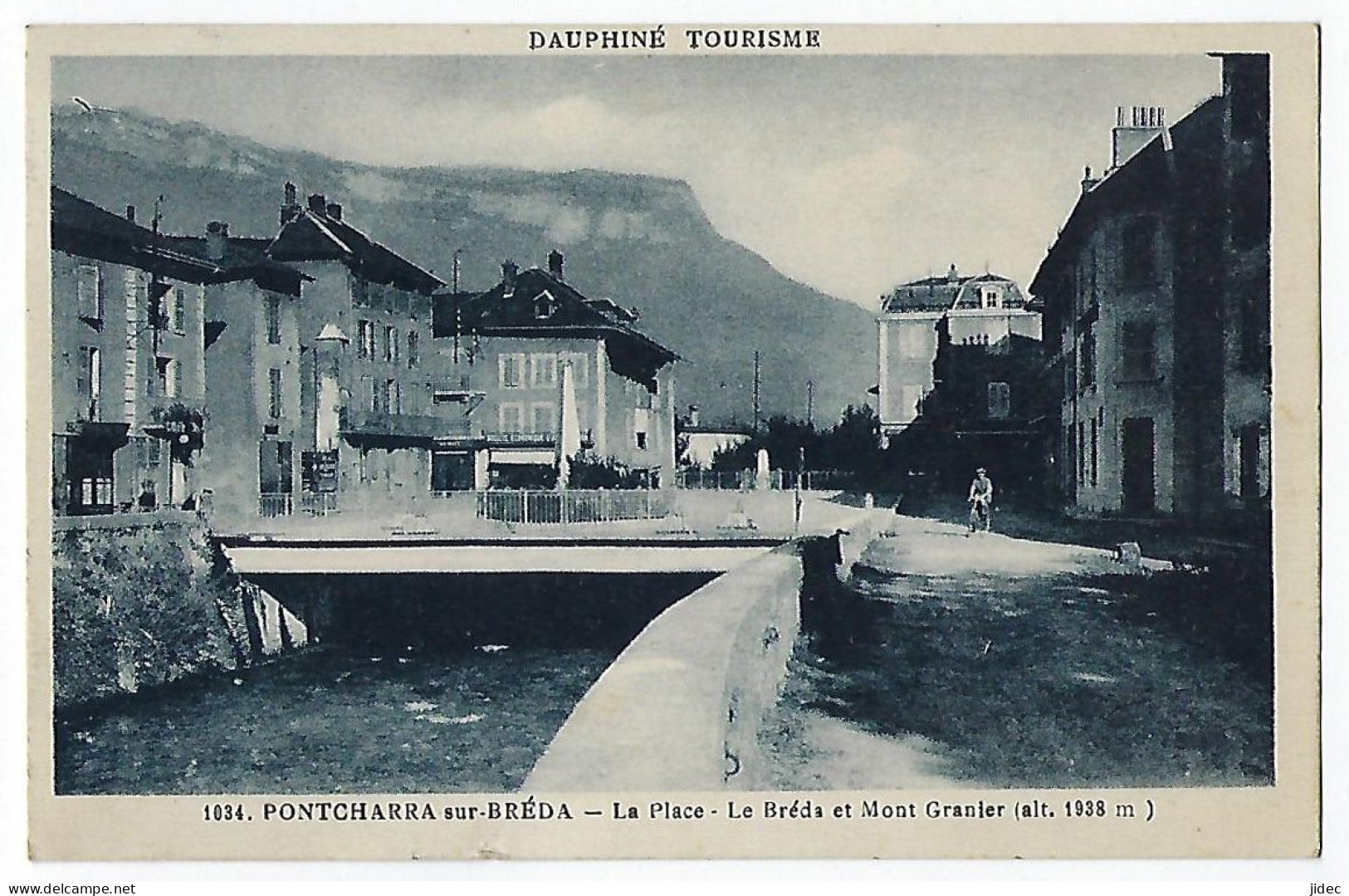 CPA 38 Pontcharra Sur Bréda Rare La Place Et Le Mont Granier Chapareillan La Buissière Barraux Le Cheylas Montmélian - Pontcharra