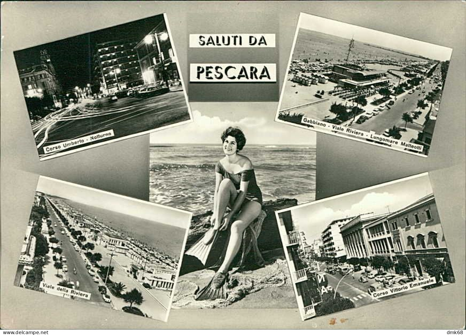 PESCARA - SALUTI / VEDUTINE / PIN UP - EDIZIONE FOTOCELERE - SPEDITA 1962 (19843) - Pescara