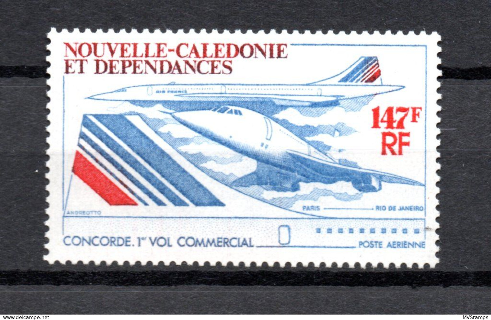 New Caledonia  (France) 1976 Concorde/Aviation/airmail Stamp (Michel 572) MNH - Ungebraucht