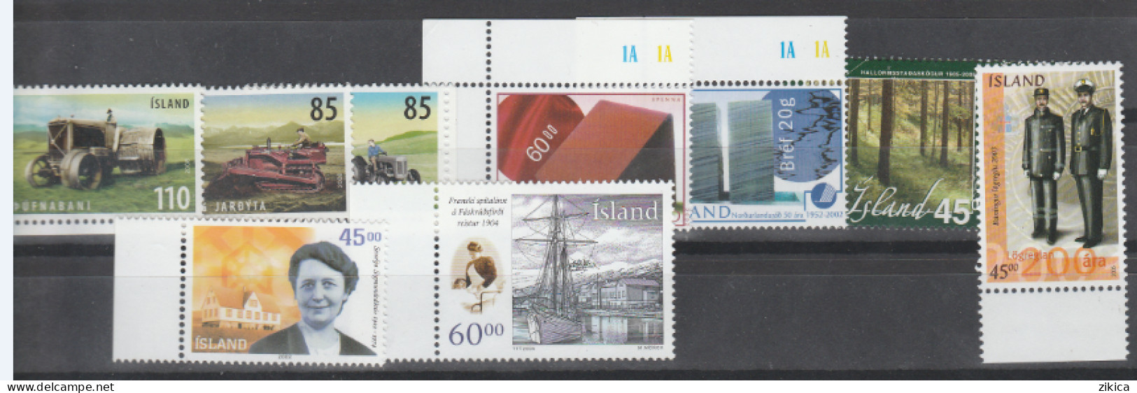 Iceland - LOT 9 Stamps  MNH** - Neufs