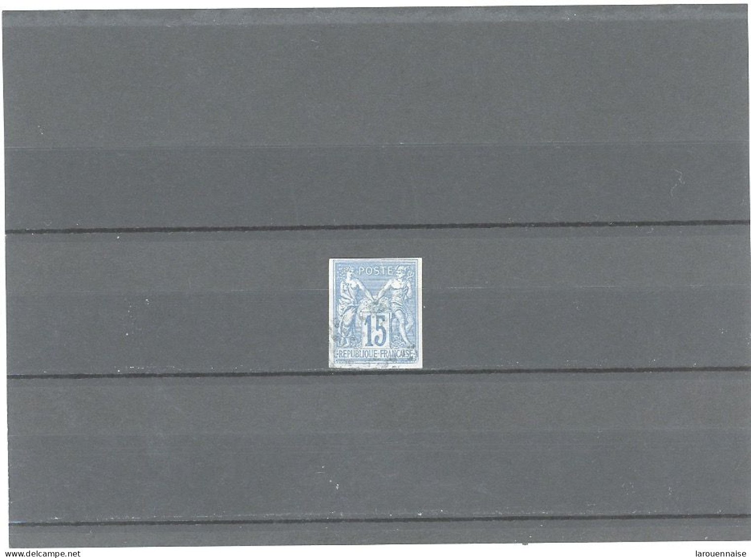 GUADELOUPE -COLONIES GÉNÉRALES N°41 TYPE SAGE 15cBLEU-TTB-Obl LOSANGE MUET -NOIR (léger) - Used Stamps