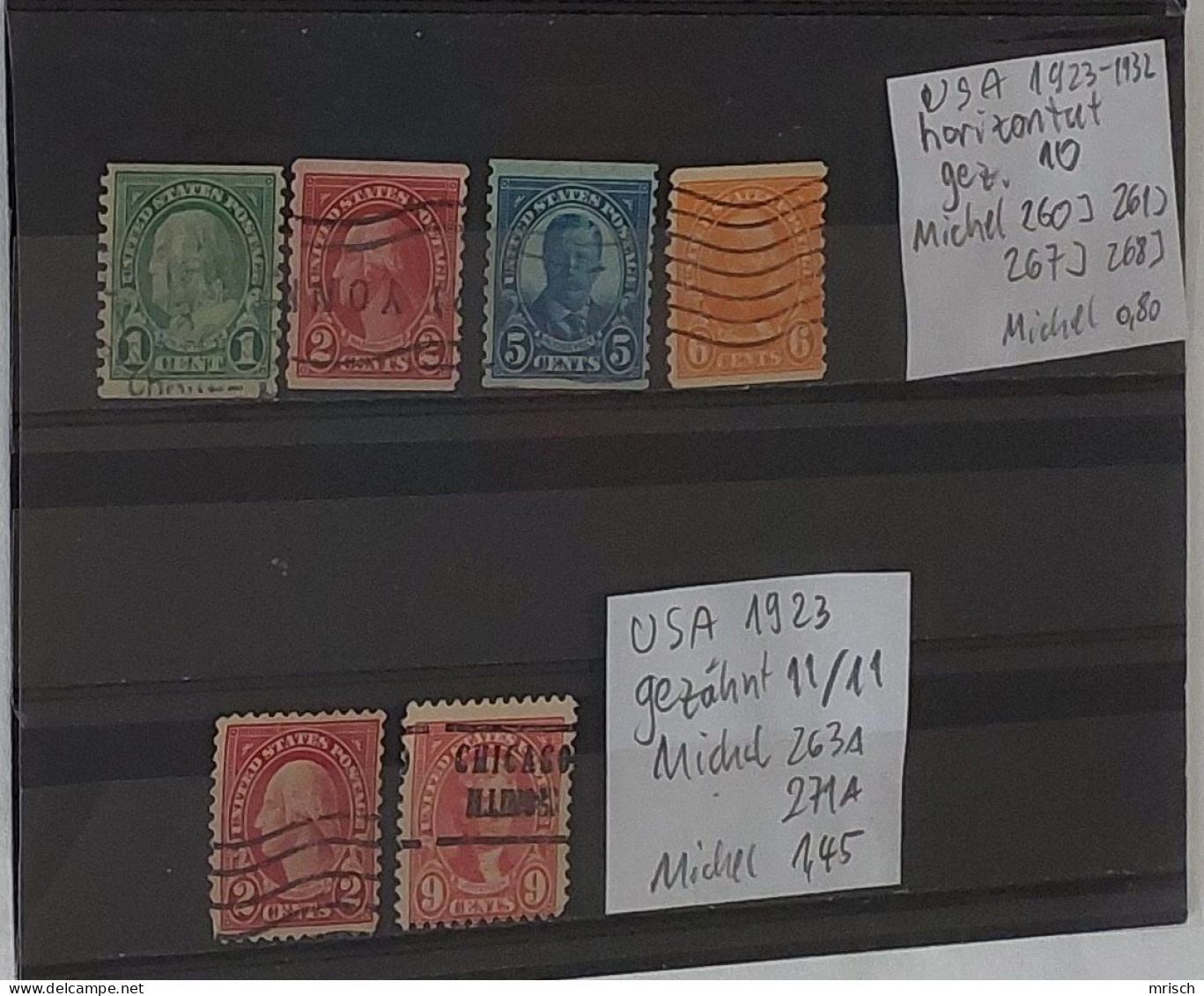 USA 1923-1932 M260J 261J 267J 268J - M263A 271A - Used Stamps